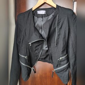 Women's Korean Lined Jacket w/ Zipper Details